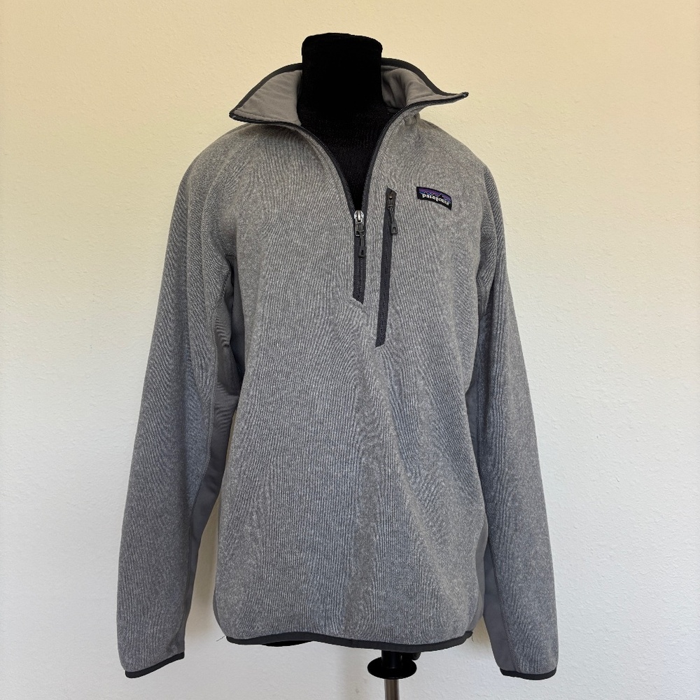 Men's Patagonia Gray Quarter Zip Better Sweater Pullover